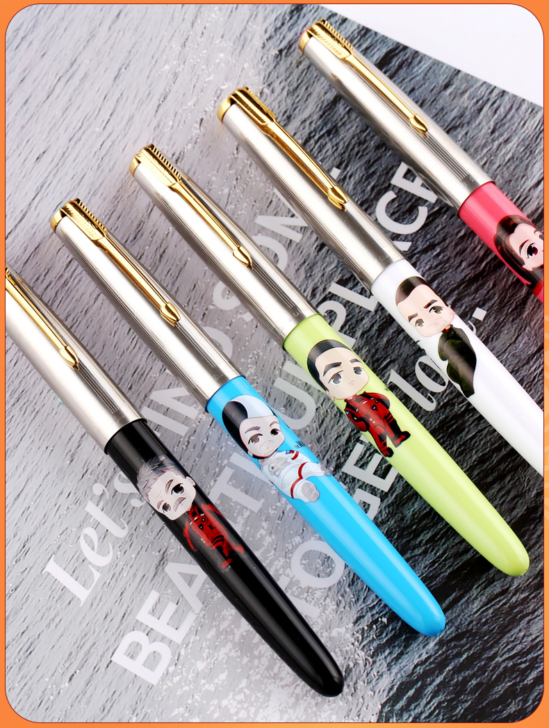 HERO Fountain Pen, Upgraded Version for Students, Black, Iridium Nib Ink Pen for Daily Writing And Calligraphy Practice, EF Tip, Transparent Packaging Box 17