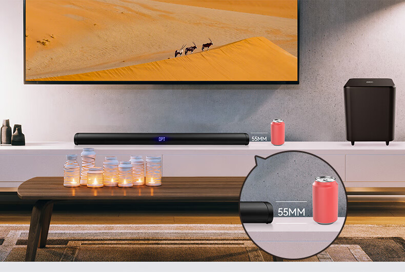 GIEC T130proA TV Soundbar, Speaker, Home Theater Audio System, Living Room TV Soundbar with 3D Surround Sound, Home Speaker, Wireless Subwoofer 5