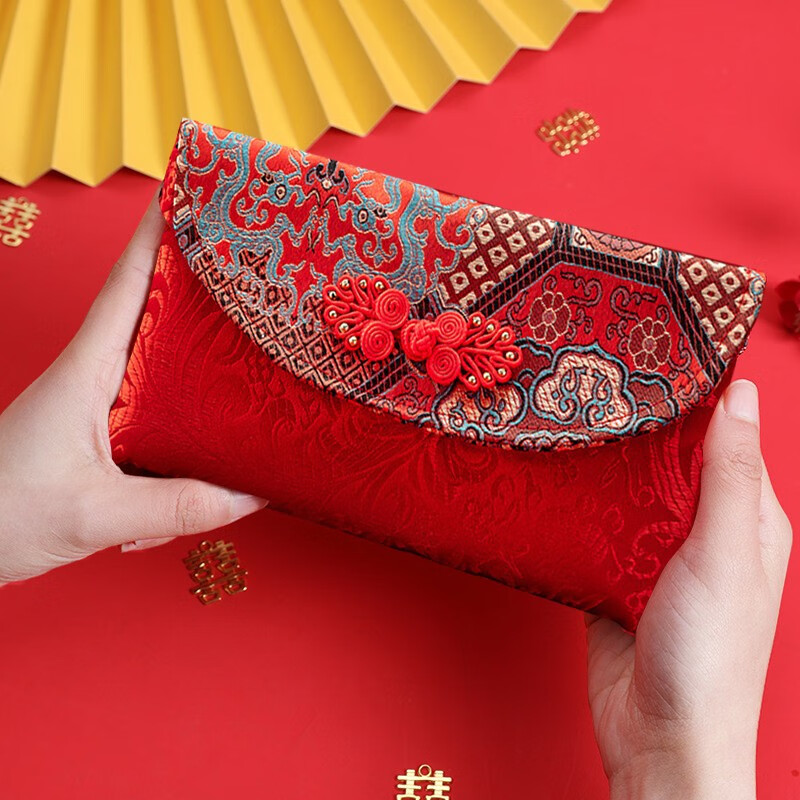 Красный конверт Mengqiao, вышитый, на миллион юаней, креативный дизайн, для Нового года, юбилея, дня рождения
