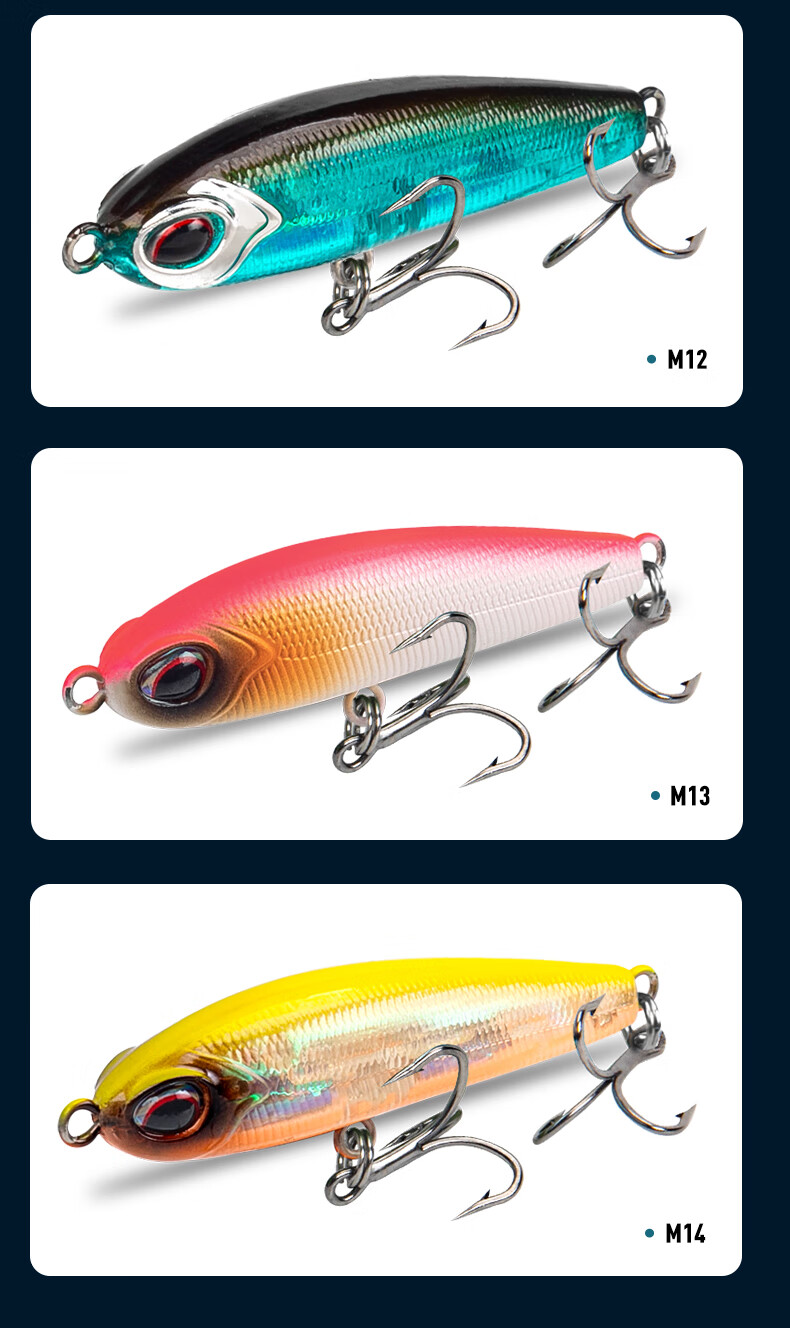 Guowangliya Lure, Micro-Sinking Pencil Long-Casting Lure, Artificial Bait for Freshwater, Topmouth Culter, Red Tail, And Similar Fish, 4g/M07 13