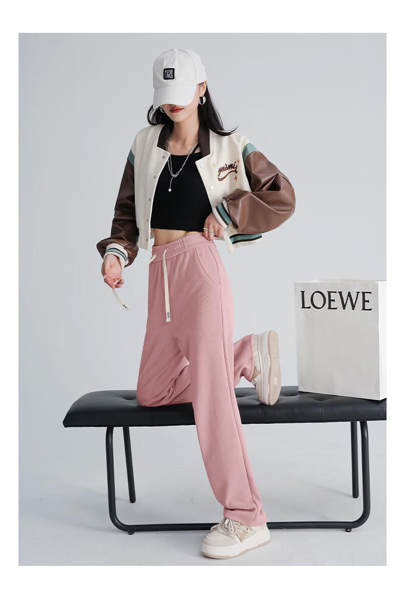 Baleno Slim Straight-Leg Pants for Women, 2026 Spring And Autumn Warm Casual Leg-Lengthening Corduroy Wide-Leg Trousers 12