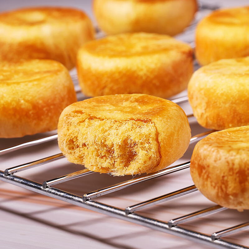 友臣肉松饼 经典六枚装 208g 营养早餐 饼干蛋糕 休闲零食 员工福利