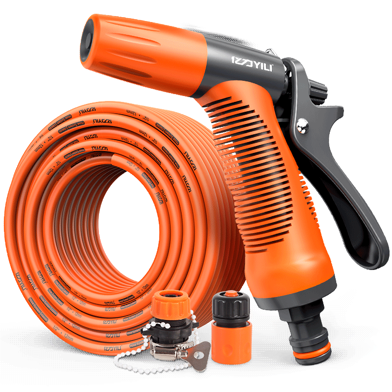 Yili Car Wash High-Pressure Water Gun, Household Car Wash Water Gun, Gardening Watering Gun, High-Pressure Nozzle, Lieying 20-Meter Hose Set