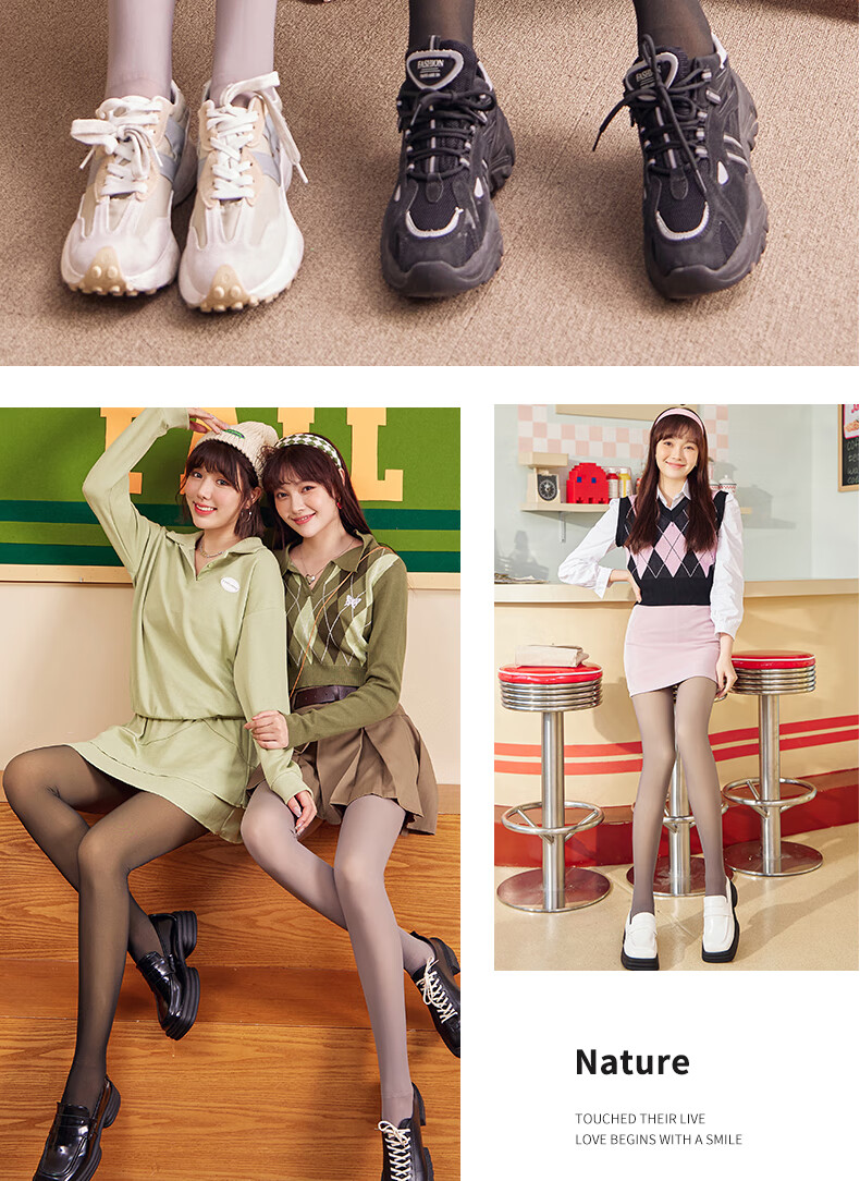 LangSha Autumn Winter Thickened Fleece Lined Slimming Sheer Fake Tights Warm Outerwear Women's Leggings 18