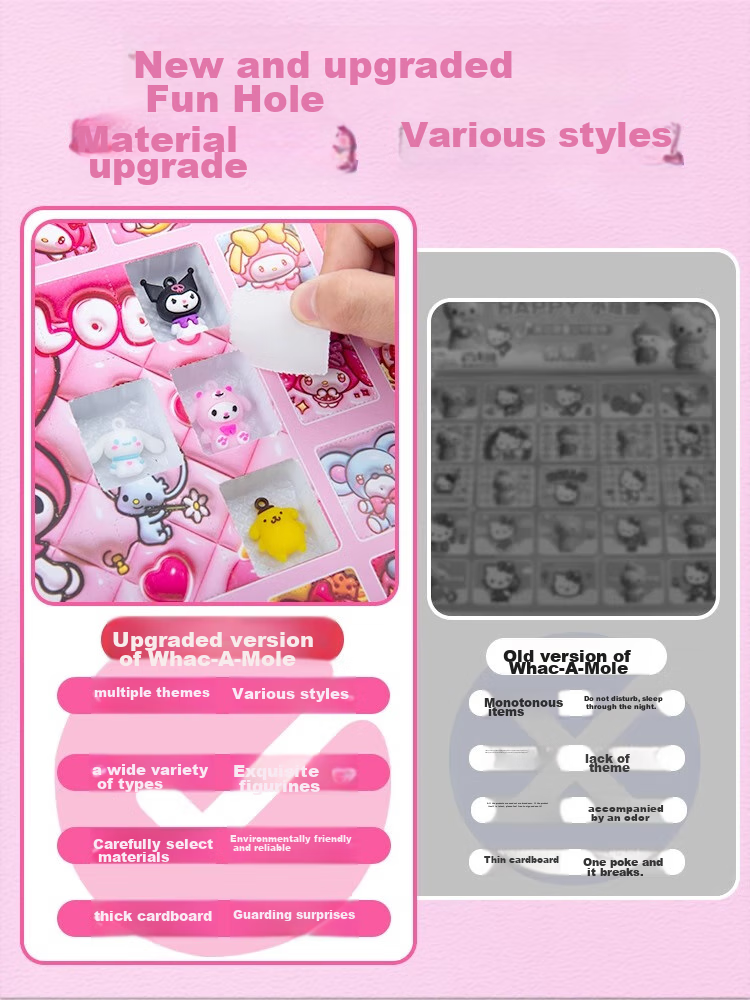Shangmeibeibei Melody Hole-Punch Blind Box, Poke-A Game, Children's Raffle Box, Squeeze Toy, Girls' Toys, for Ages 3-6, Birthday Gift 3