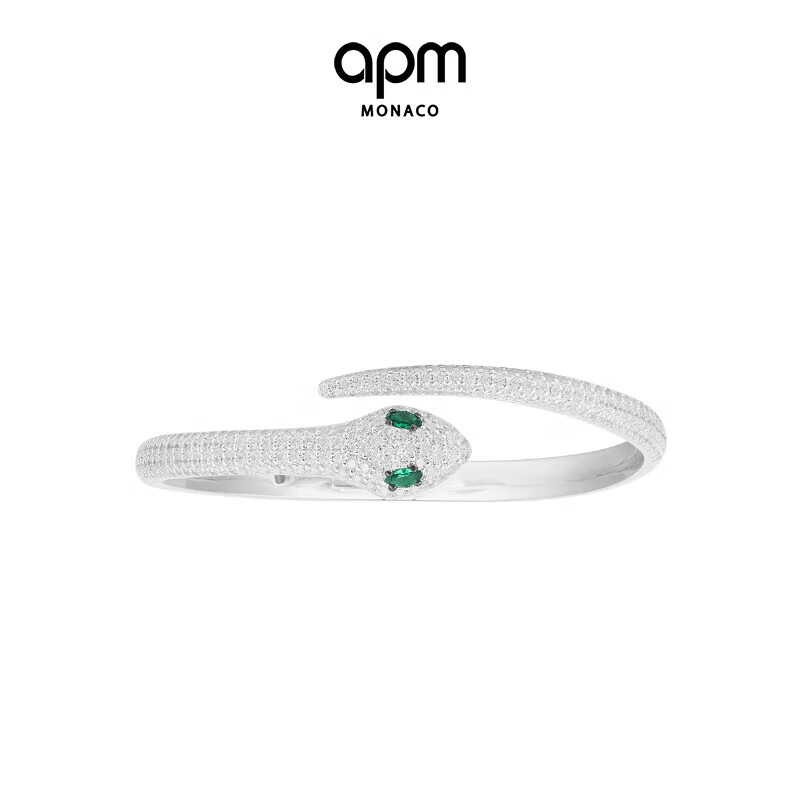 APM Monaco Green Eye Snake Bracelet, Luxurious And Elegant, Perfect Birthday Gift for Girlfriend Or Wife