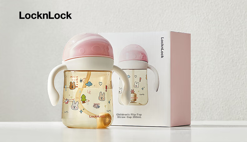 LOCK&LOCK Learning Cup for Babies 6 Months And Above, Straw Cup with Straw, PPSU Bottle, Anti-Choking Water Cup for Children under 1 Year Old in Summer 15