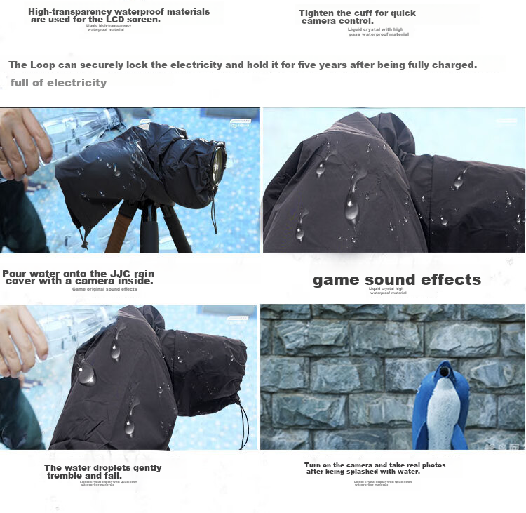 KYOTSU Professional Camera Rain Cover, Universal Fit for Canon Nikon Sony DSLR Mirrorless Cameras (Black) 6