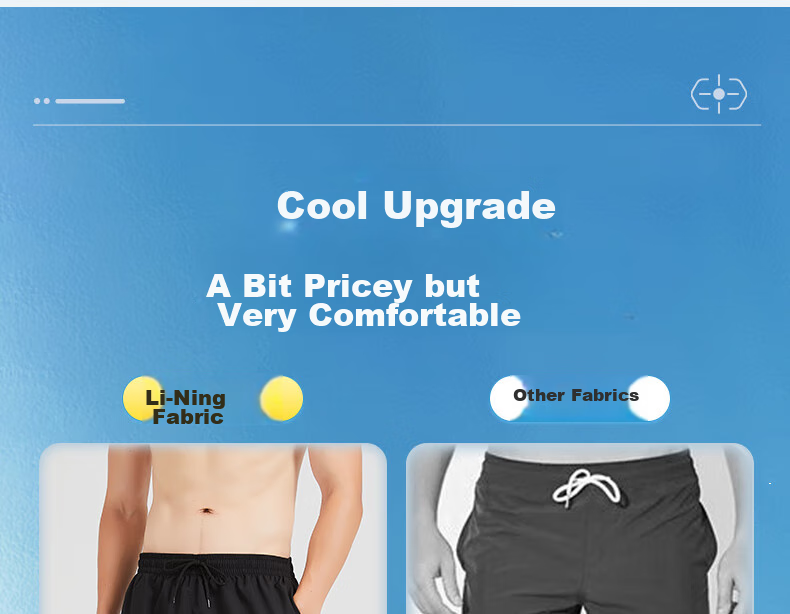 Li-Ning Shorts, Summer Men's Sports Breathable Thin Loose Casual Outdoor Quick-Dry Running Fitness Beach Ice Silk Pants 11