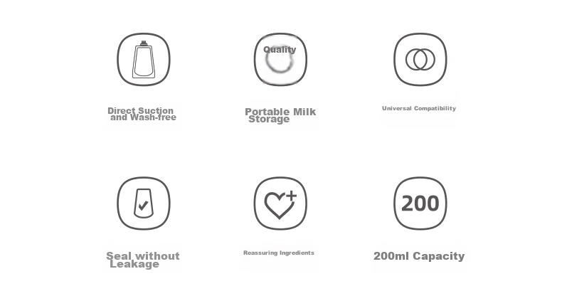 Dora Bela Direct-Connect Breast Milk Storage Bags, Disposable Sealed Leak-Proof Bags for Breast Milk Storage And Preservation, 200ml*20 Pieces 2