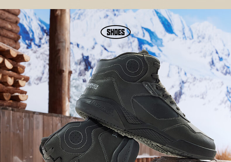 361° Men's Sports Shoes, Autumn And Winter High-Top Fleece-Lined Warm Cotton Shoes, Casual Sneakers for Men, 672146606A-8 44