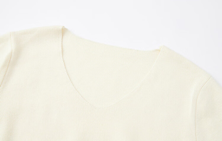 Dme [Retro Sweet Lady] Spring And Autumn Gentle Style Faux Two-Piece Pearl Drawstring Mesh A-Line Dress 14