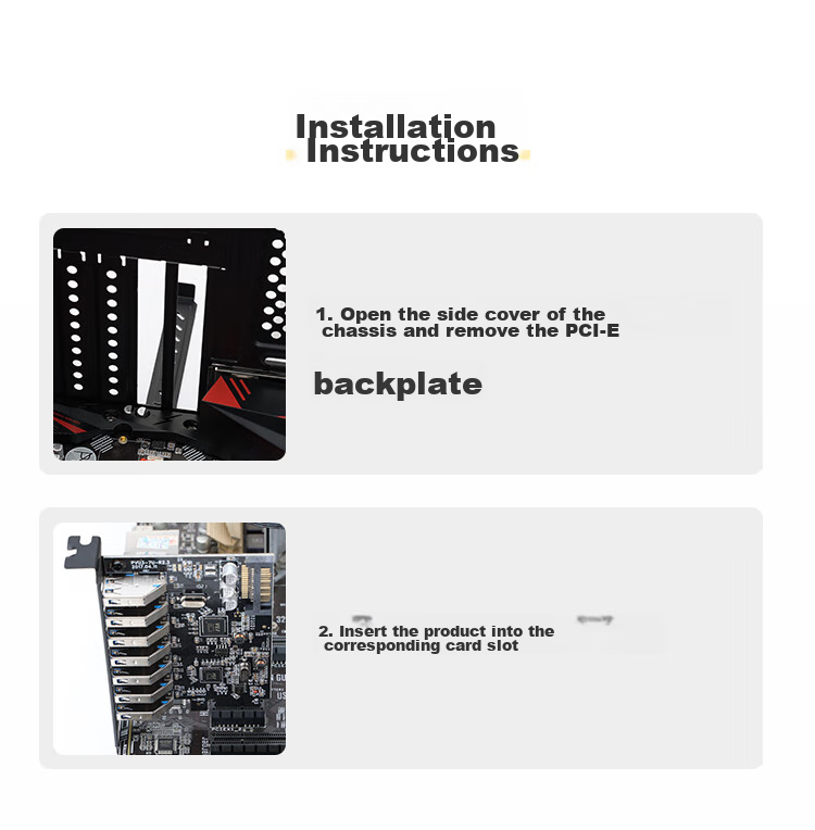 MOGE Desktop Computer Built-In PCI-E Adaptive Gigabit Ethernet Port with USB3.0 Ethernet Expansion Card, Gigabit Network Port USB3.0 Adapter Card MC2046 8