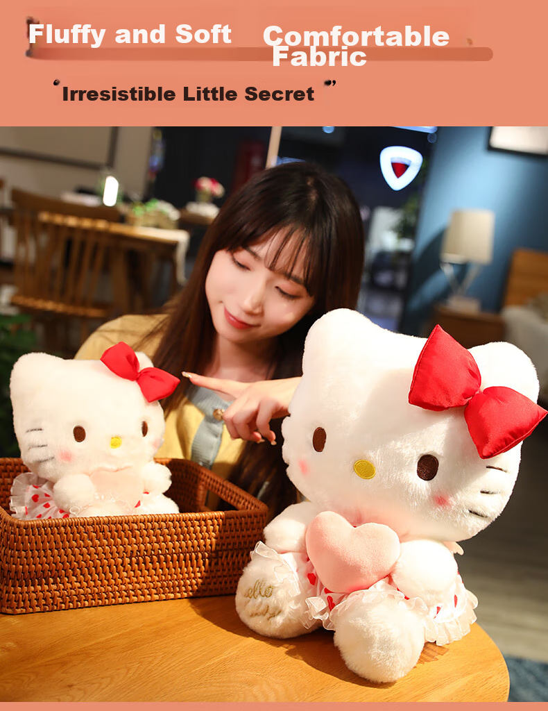 Imiwa Official Hello Kitty Plush Doll Soft KT Cat Toy Gift for Girls Christmas Birthday Present 5