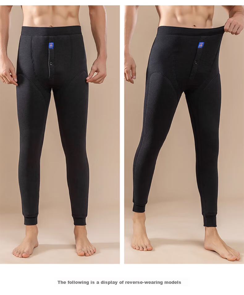 LangSha Thermal Underwear for Men [2026 Fall New Arrival], Fleece-Lined Thick Graphene Knee Protection Base Layer Pants, Extra Thick Cotton Pants for Northeast China 22