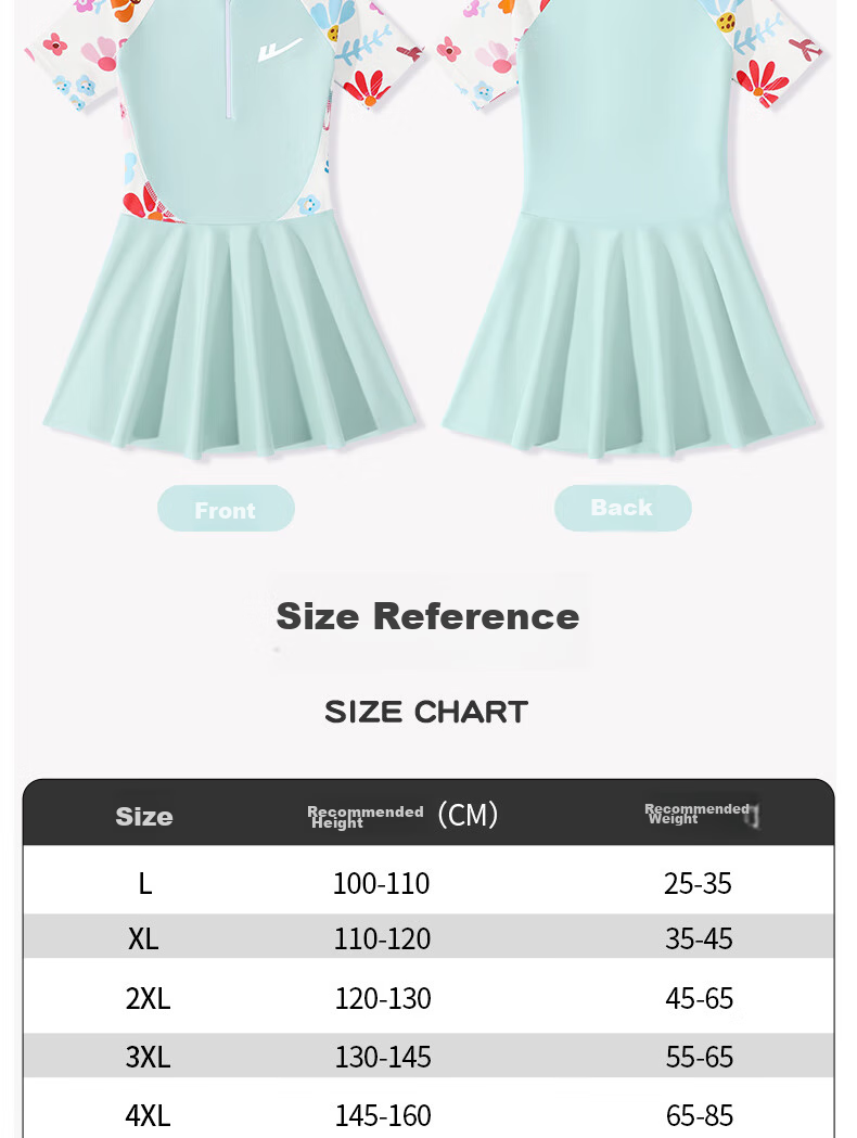Huili Girls' One-Piece Swimsuit Dress, Quick-Dry Swimming Set for Older Children, Pool Swimwear, Three-Piece Set, 34020 Pink L 8