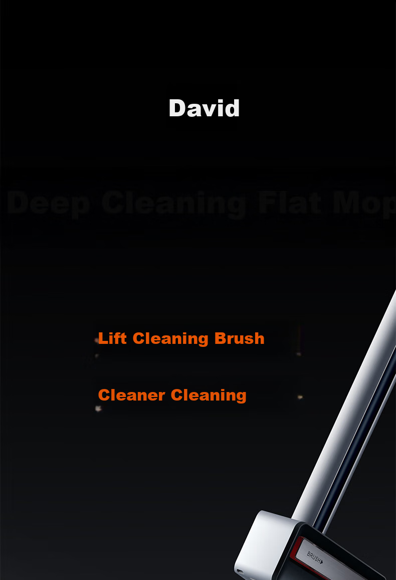 Dawei Flat Mop, 40cm Handle Length, 135cm Overall Size, 2 Thickened Pads, P20 Model, No Hand Washing Required, Deep Cleaning And Stain Removal 2