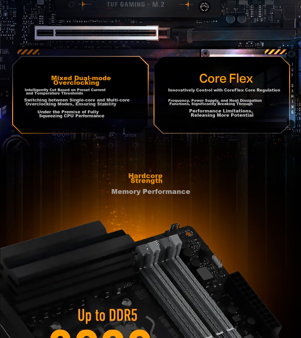 ASUS TUF GAMING X870-PLUS WIFI Motherboard, Supports CPU 9850X3D/9950X3D/9800X3D (AMD X870/socket AM5) 8