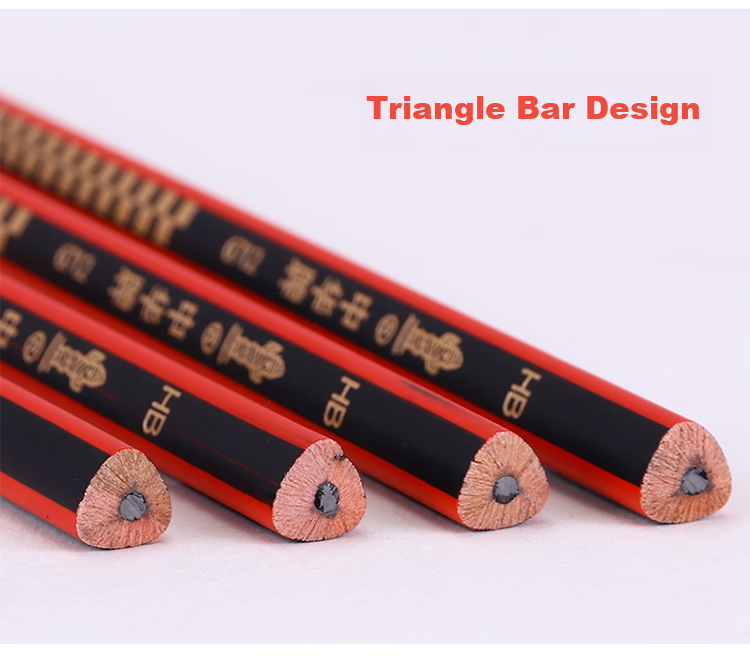 [Back to School Essential] Zhonghua Triangle-Shaped Pencil, Children's Natural Wood Pencil, Student Handwriting Practice HB Pencil, Pack of 12, 6752 5