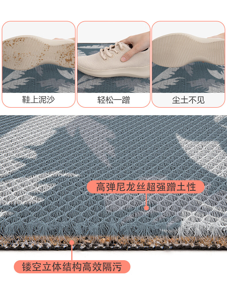 Dajiang Entrance Mat, High-End Doorway Mat, Elastic Non-Slip Doormat for Entryway, 80x120cm 2