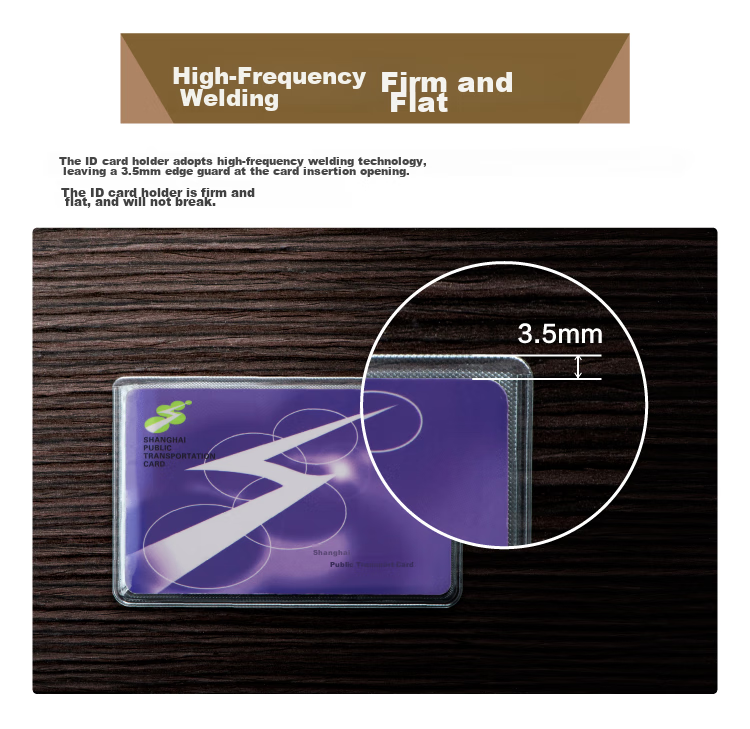 UHOO [Super Popular] Frosted Transparent Card Holder for Bank Cards, 10-Pack Transportation Bus Card Holder Film ID Card Case 6648 4