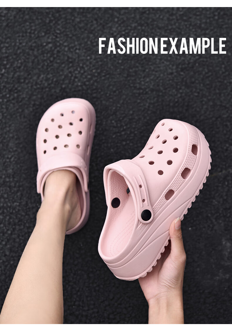CARTELO Women's Perforated Sandals, Summer Casual Beach Shoes, Soft-Soled Slippers for Women, 0808 Pink, Size 35-36 14