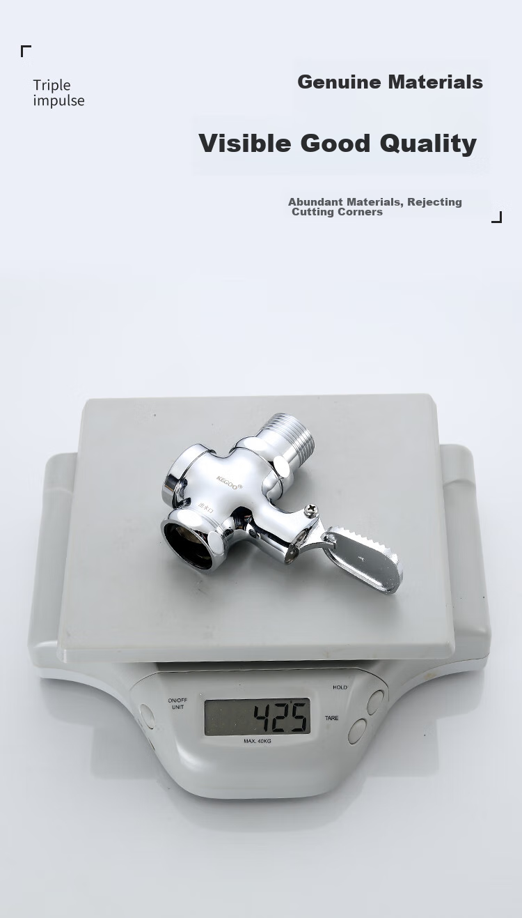 KEGOO Toilet Squatting Pan Foot Pedal Valve, Squat Toilet Foot-Operated Flush Valve, Brass Valve Body K5031 9