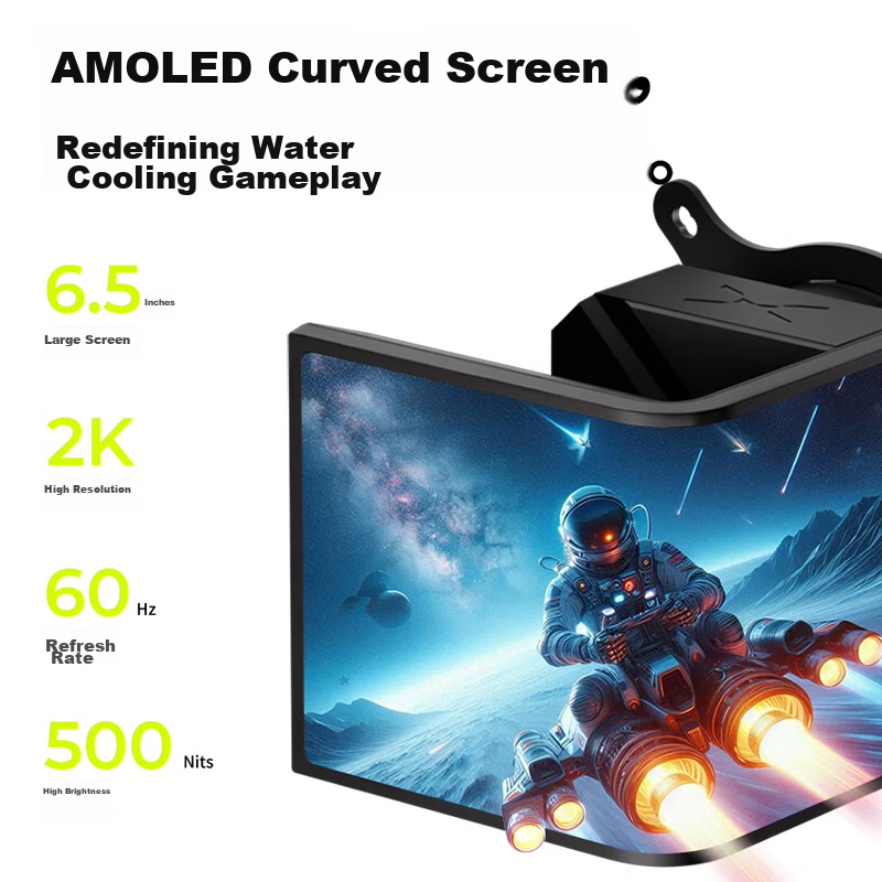 TRYX (Chuangkexingxi) PANORAMA Zheyou SE 360 Water-Cooled CPU Cooler ARGB Black, 6.67-Inch Curved Screen/Asetek/KANALI Software/Naked Eye 3D