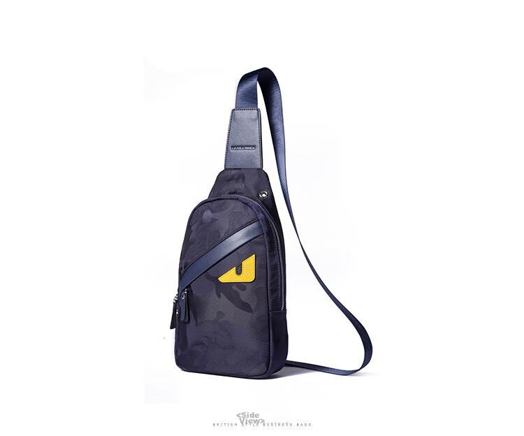 BOSTANTEN Men's Chest Bag And Waist Pack, Mini Shoulder Crossbody Bag for Young Men, Monster-Themed Trendy Backpack for College Students, Phone Bag And Sports Bag 18
