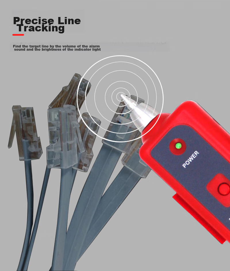 HITECH PRO Network Cable Tester, Wire Tracker, Line Finder, Multifunctional Telephone And Network Cable Tracer, Cable Tester + Tool Kit 2