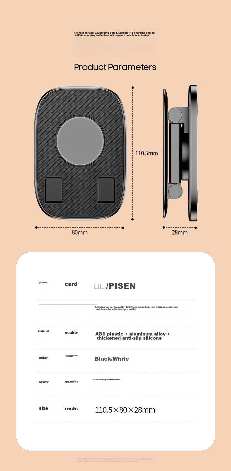 Pisen Phone Stand for Desktop [Upgraded Thickened Base] Stable Non-Shaking Foldable Portable 360° Rotating Multi-Functional Stand for Bed, Lazy Viewing, Live Streaming, Reading, Binge-Watching - White 11
