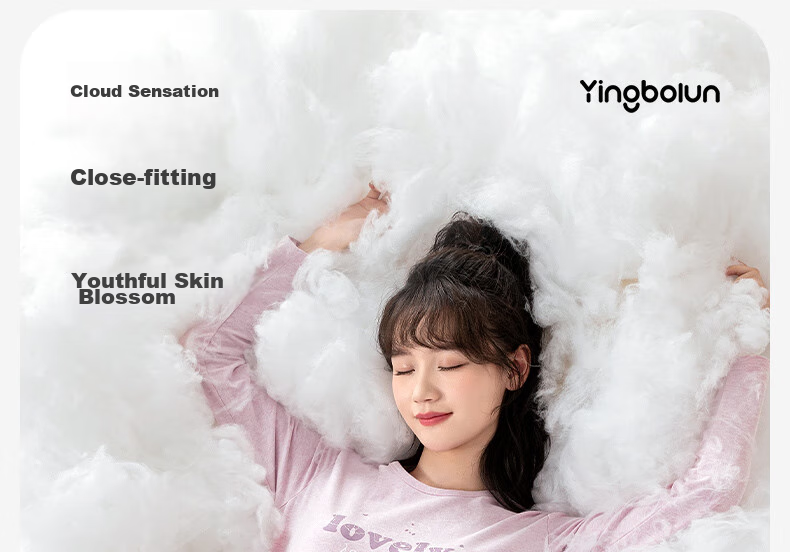 YING BO LUN Girls' Thermal Underwear Set for Autumn And Winter, Pure Cotton Undershirt And Sweater for Female Students, Pajamas And School Uniform Essential 3
