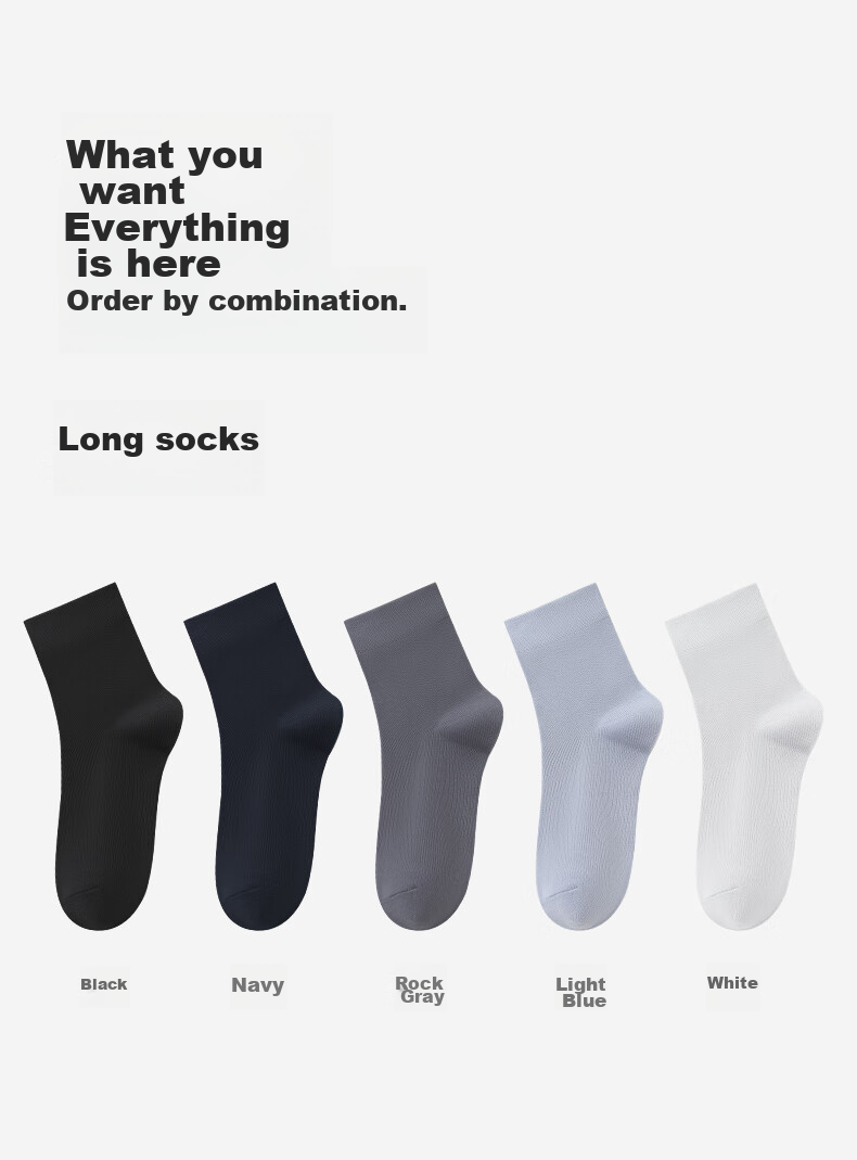 THREEGUN [Jian Series] Modal Men's Socks, 10A Antibacterial, Odor-Resistant, Wear-Resistant Socks, Mid-Calf Length, Smooth And Sweat-Absorbing 20