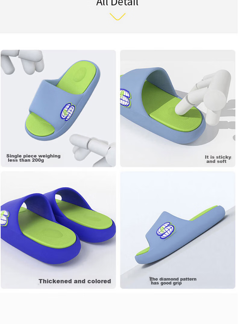 Chikoku Sports Slippers for Men, Summer Home Thick-Soled Non-Slip Trendy High-End Couple Outdoor Sandals for Women Summer 8
