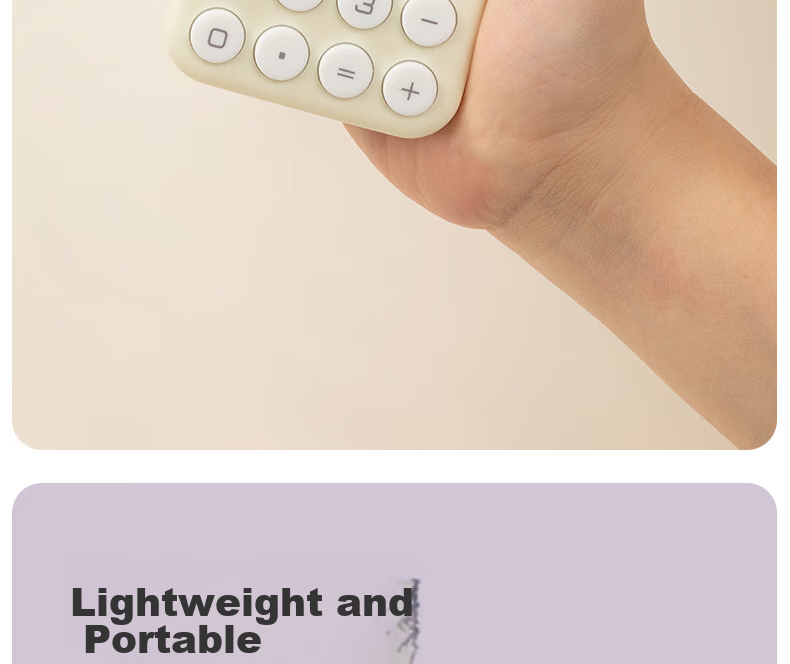 Deli [Super Popular] Portable Student Calculator, Macaron Mini Calculator, Skin-Friendly Buttons, Simple Calculation for Children And Elementary School Students, Learning Supplies, Purple TE10 6