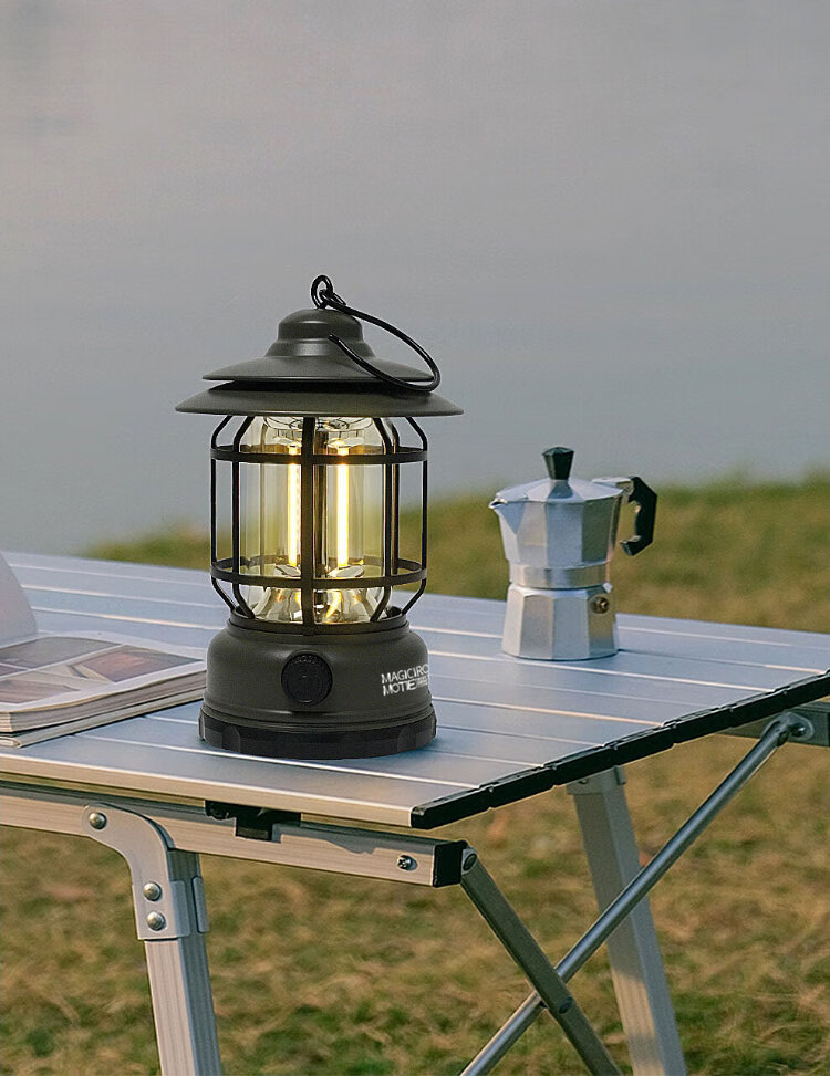 MOTIE Retro Camping Light, Illumination Lamp for Tent Atmosphere, Outdoor Camping Handheld Hanging Lamp, LED Long-Lasting Lantern Equipment 15