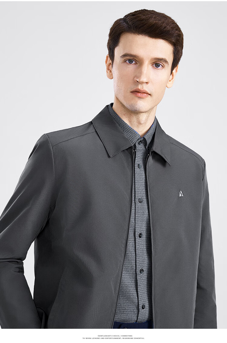 FIRS Executive Jacket for Men, Lapel Collar, Business Casual, Embroidered, Wear-Resistant, Windproof, Retro Cotton Feel, Cadre Clothing, Outerwear for Me 13