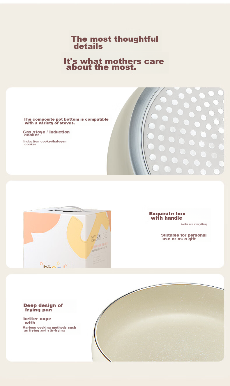 Joyoung Non-Stick Milk Pan, Baby Breakfast Food Pot, Milk Frying Pan, Two-Piece Set, Non-Stick Pan, Milk Pot CN610 15