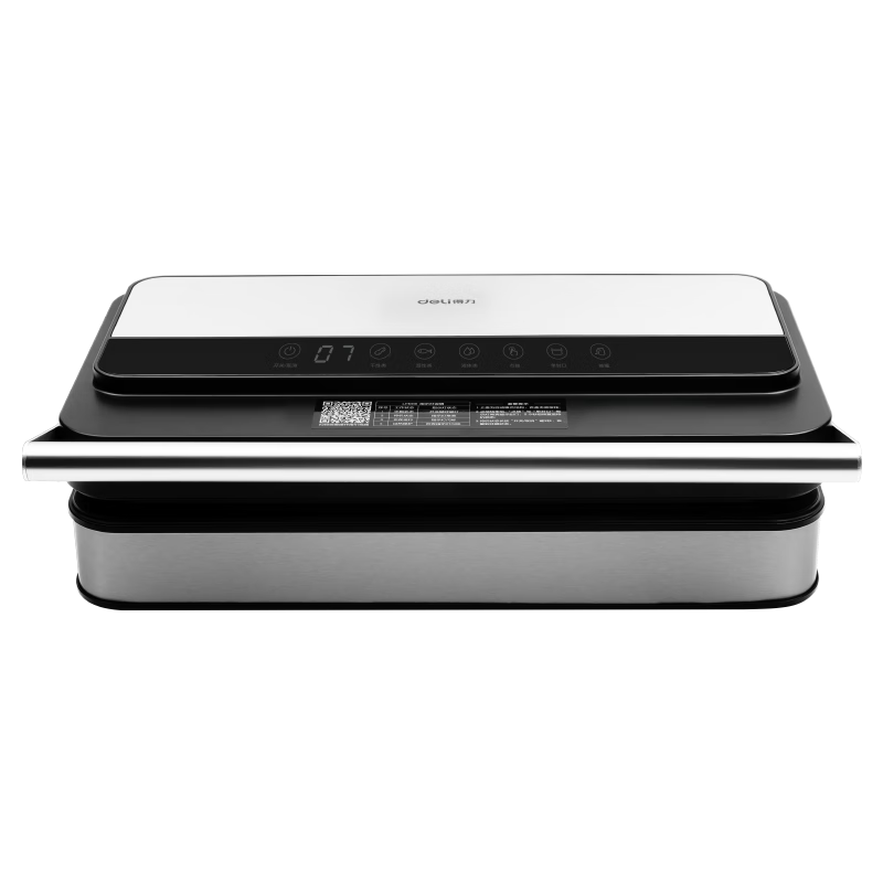 Deli Large Commercial High-Suction Vacuum Sealer Machine, Vacuum Packaging Machine, Food Plastic Sealing Fully Automatic Vacuum Machine, Wet And Dry Dual-Use Home Food Preservation Sealing Machine, Can Extract Liquid