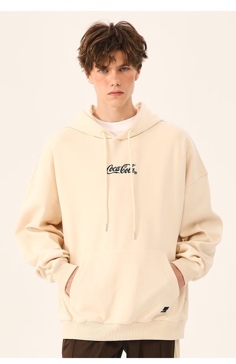 Coca-Cola Hoodie for Men, Spring And Autumn Casual Hooded Jacket, Couple's Outerwear, Black, S (90-110 Jin) 13
