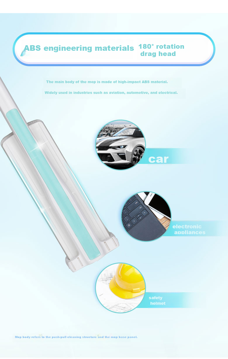 MIAOJIE Flat Mop Cloth, 33.5cm, 2 Pieces in Total, Qiao Jing Hands-Free Mop Replacement Cloth 10