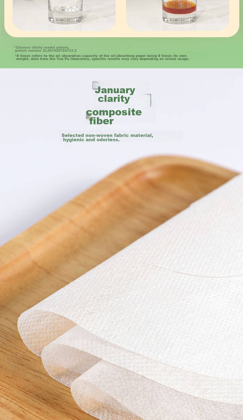 MIAOJIE Disposable Soup Strainer Paper, 50 Sheets, Food Kitchen Oil Filter Paper, Oil Absorbing Paper 5