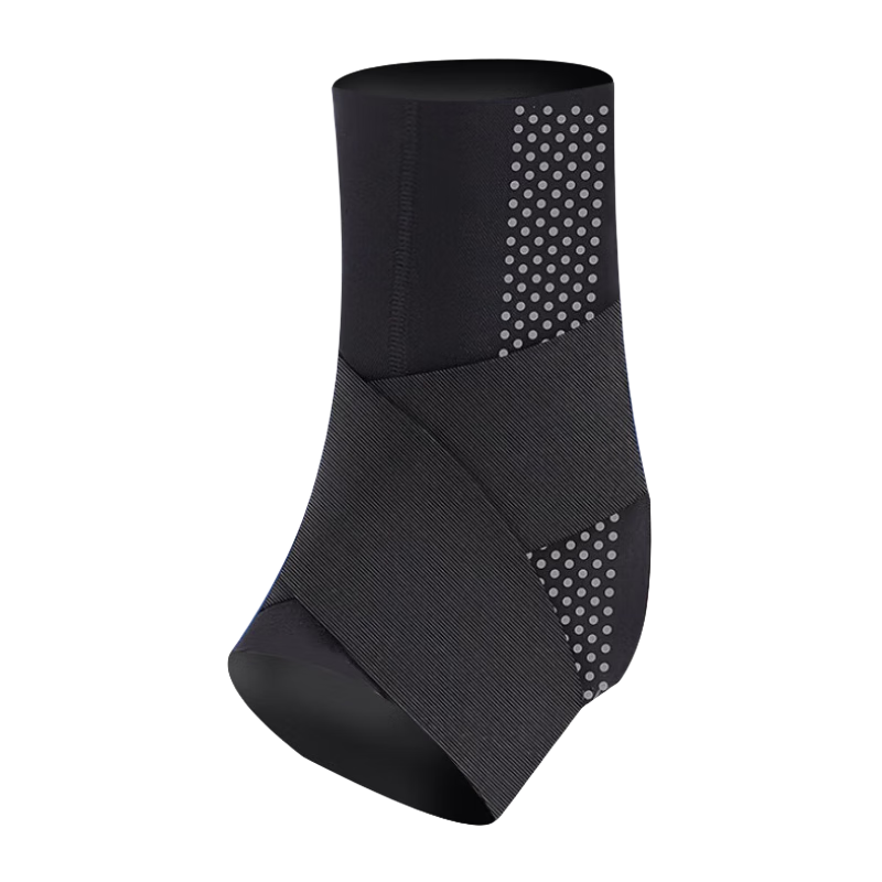 Chidong Ankle Support Bandage for Sports Protection, Basketball Running Sprain Prevention, Breathable Ankle Brace, Black, One Pair, Size M