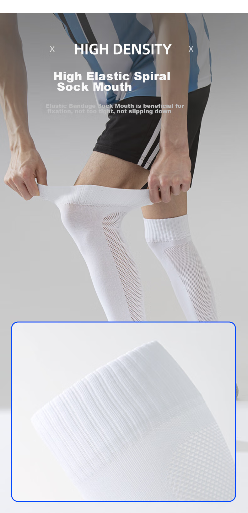 CASPIAN WOLF Soccer Socks for Men And Women, Knee-High Non-Slip Thin Summer Socks for Children, Football Training Socks 8