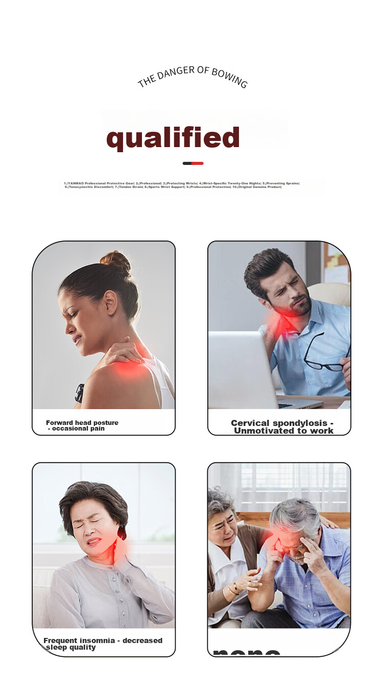 Guifeng Office Neck Support, Cervical Pillow, Anti-Forward Head Posture, Neck Protection, Forward Tilt Support, Breathable Cervical Pillow, Size M 3