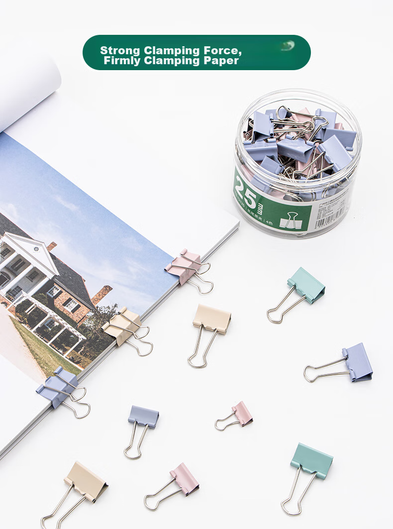 TIANSE 3c Digital All-Net Low Price, 40 Pieces of 19mm Morandi Long Tail Clips And Binder Clips, Colorful Long Tail Clips And Document Clips, Small Phoenix Tail Clips, Office Supplies, TS-12119 6