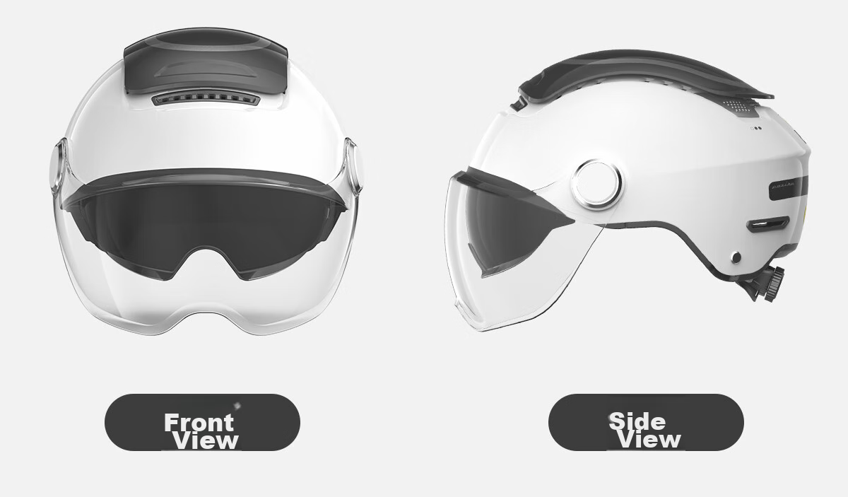 Two Little Bees 3C Certified Electric Vehicle Helmet Motorcycle Four-Season Universal Half Helmet Sun Protection Anti-Fog Dual Lens Zero-Pressure Skylight Unisex Electric Bike Helmet TK47 Zero-Pressur 66