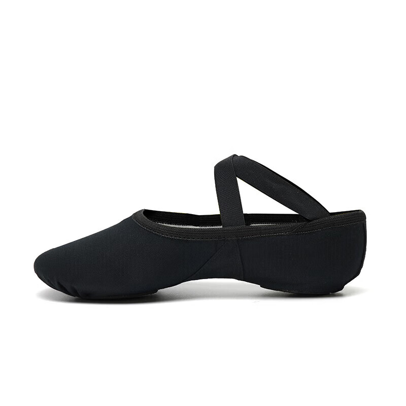 Sansha Dance Shoes, Ballet Flats, Practice Shoes, Soft Shoes, Slightly Elastic Cat Paw Shoes S62D, Black, Size 27