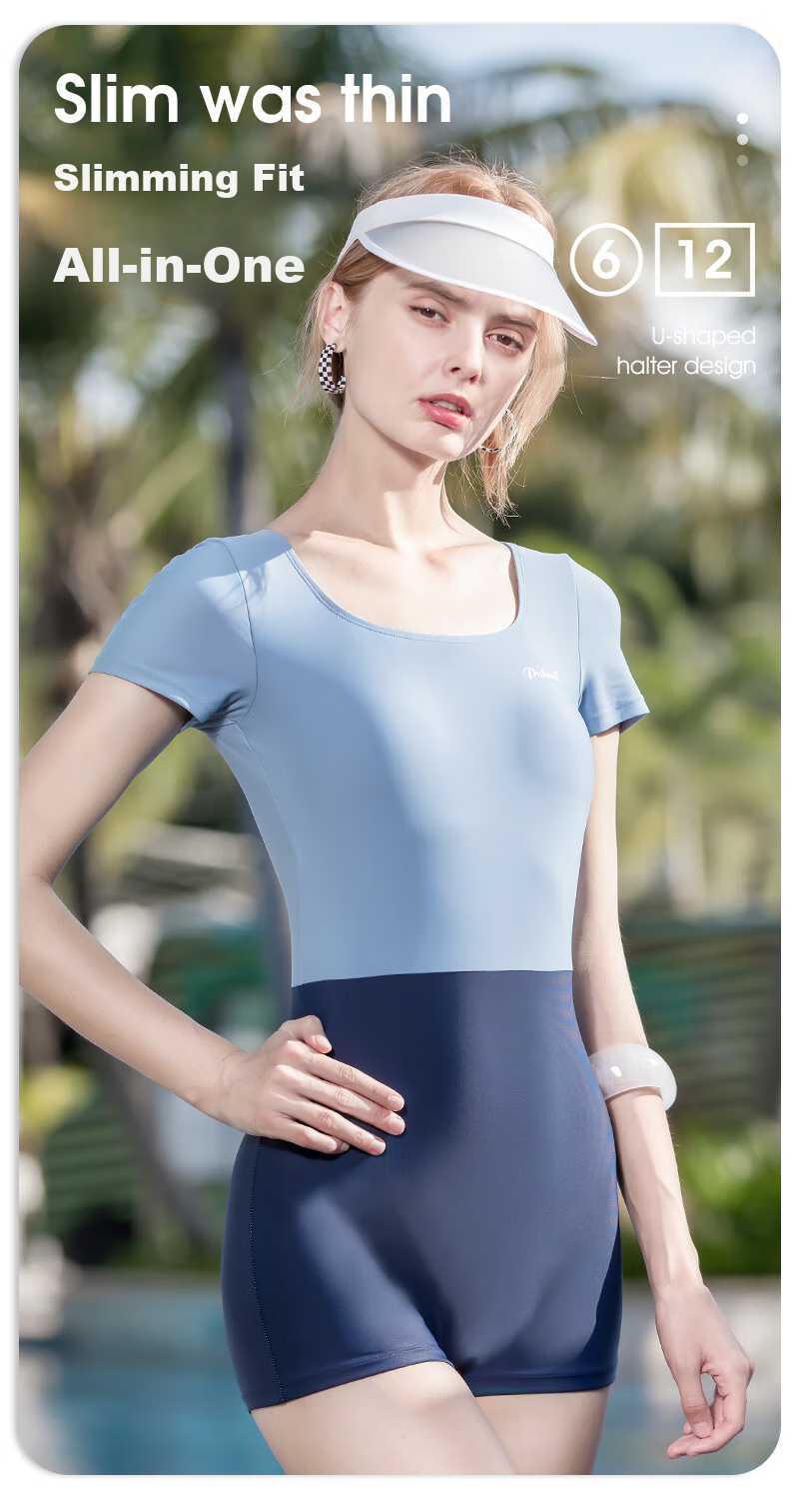 PULASSI Women's Swimsuit, One-Piece Boyshort Style, High-End Feel, 2026 New Popular Comfortable Elastic-Fit Design, Sold by JD L 1