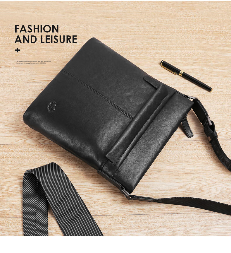 Meizhouyeniou Men's Single Shoulder Bag, Top-Grain Leather Casual Shoulder Crossbody Bag, Business Men's Bag, Birthday Gift for Boyfriend 9